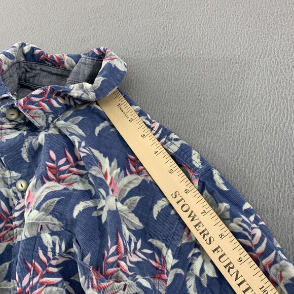 Tommy Bahama Shirt Mens Large Blue Corduroy Button Down Long Sleeve Hawaiian - Picture 9 of 16
